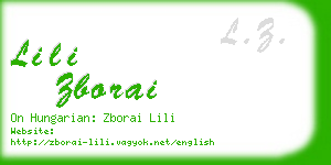 lili zborai business card